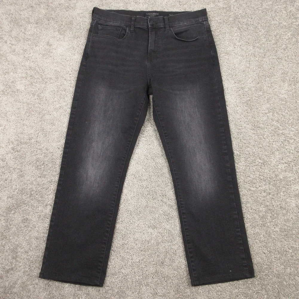 Lucky Brand Jeans‎ Mens 32x27 (Tag 32x32) Black 221 Straight Faded Denim Pants